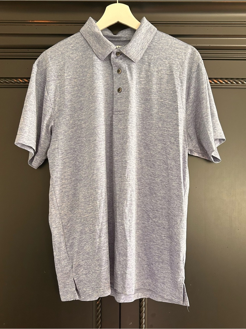 Grand Slam Men's Polo Heather Sky Blue Golf Shirt Tennis Shirt Pickleball